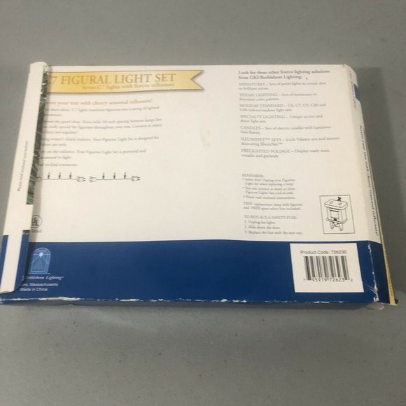 C7 Figural Snowman String Light Set GKI Bethlehem - Picture 5 of 8